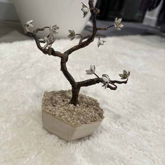 Vintage Bovano Enamel Flower Sculpture Bonsai Tree Enamel Copper - Picture 2 of 8